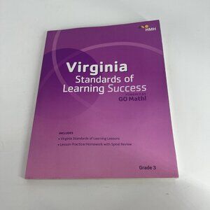 Virginia Standards Of Learning Success Grade 3 HMH Go Math Purple Workbook